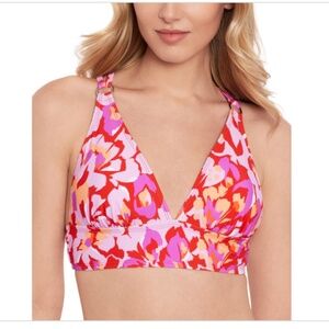 NWT Salt + Cove Juniors' Flutter by X-Back Bikini Top - Vermillion